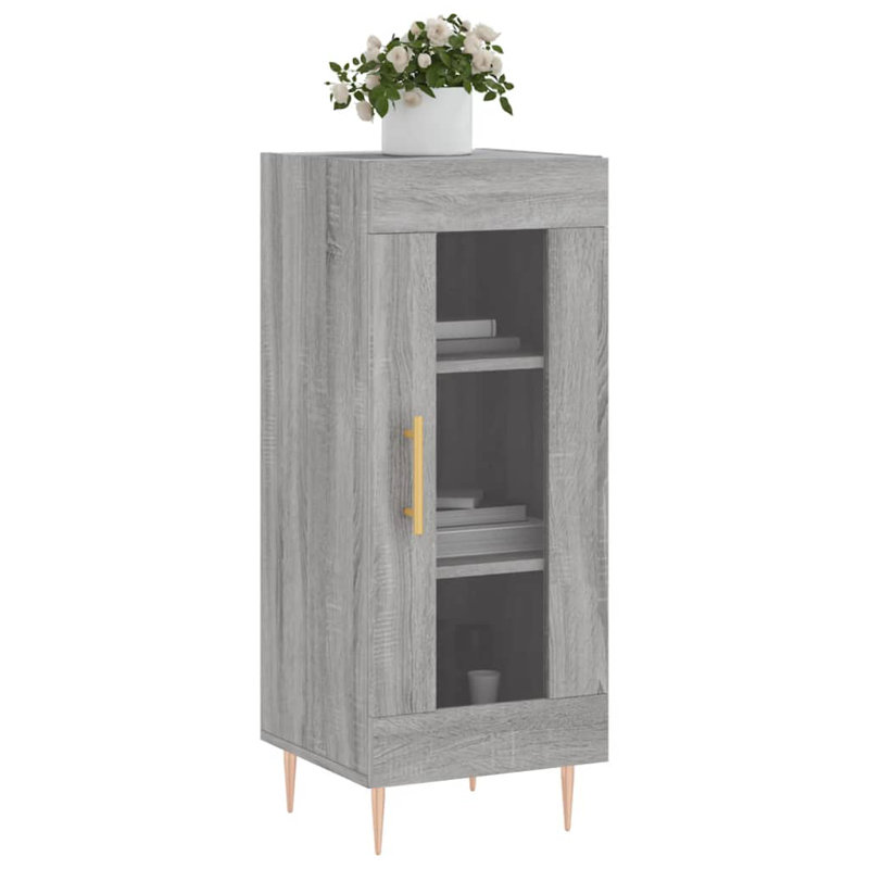 Minonk Display Cabinet, Grey Sonoma