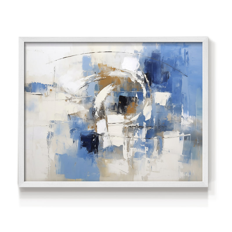 Série abstraite - CLXV - reproduction encadrée, H 22 po x l 28 po, Blanc