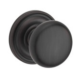 Round Privacy Door Knob with Traditional Round Rose