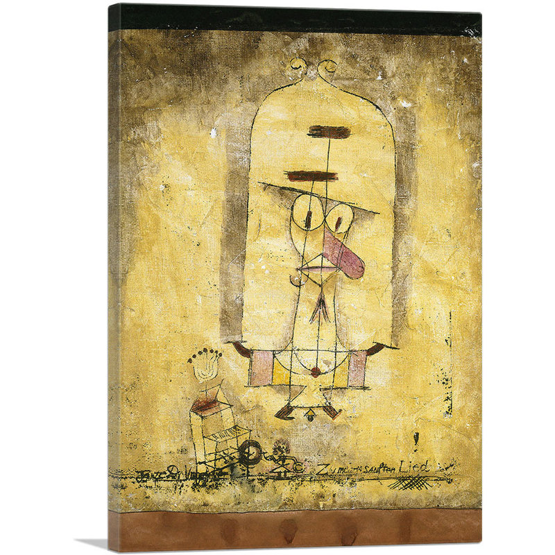 «Dance You Monster to My Soft Song 1922» par Paul Klee - reproduction d'art sur toile tendue, H 18 po x l 12 po x 1,5 po