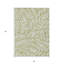 Tapis d'intérieur / extérieur 3 pi x 5 pi vert et ivoire à motif artichaut floral lavable