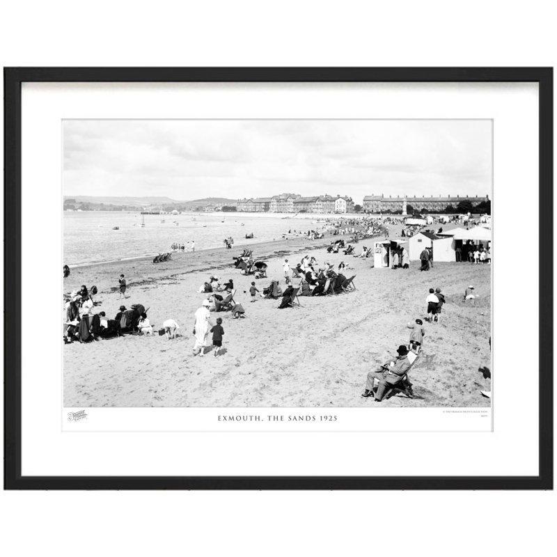 Exmouth, The Sands 1925 - Single Picture Frame Print, 60cm H x 80cm W x 2.3cm D