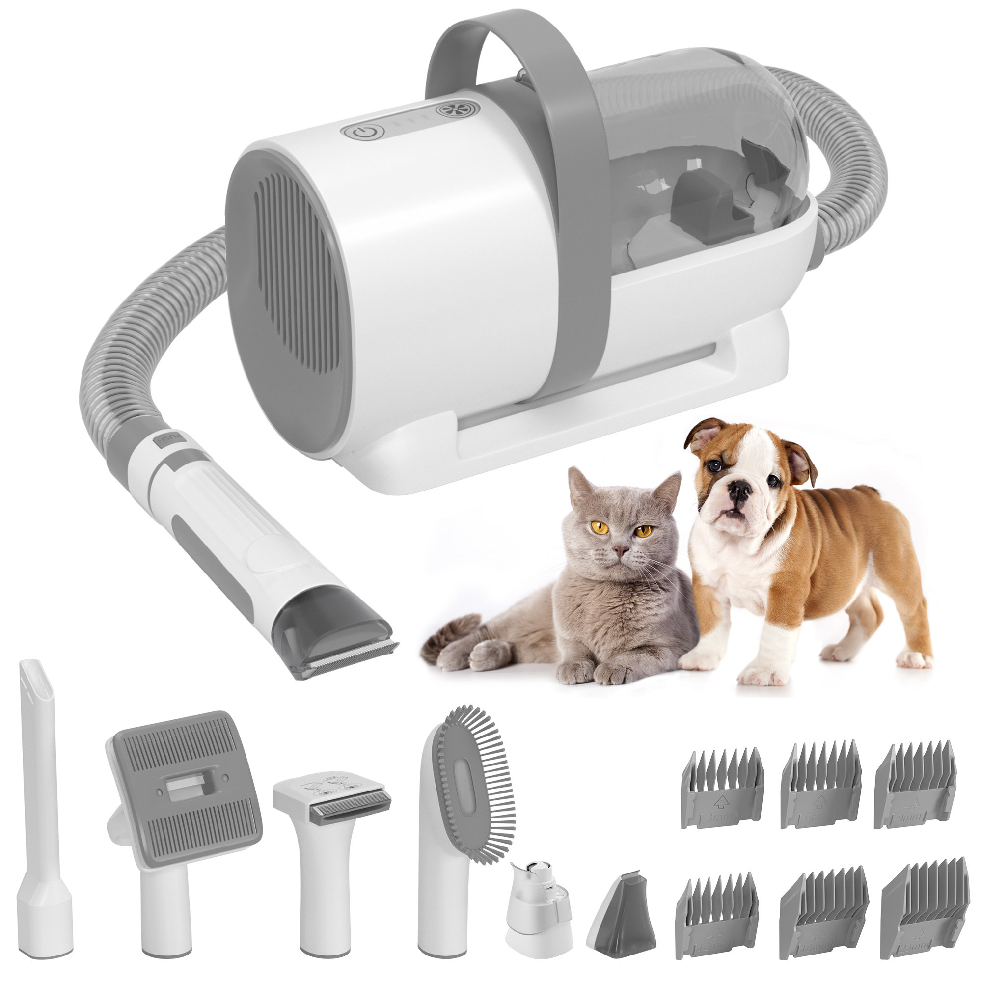 Image showcasing Artudatech 7-in-1 Multifunctional Pet Grooming & Vacuum Suction Kit ...