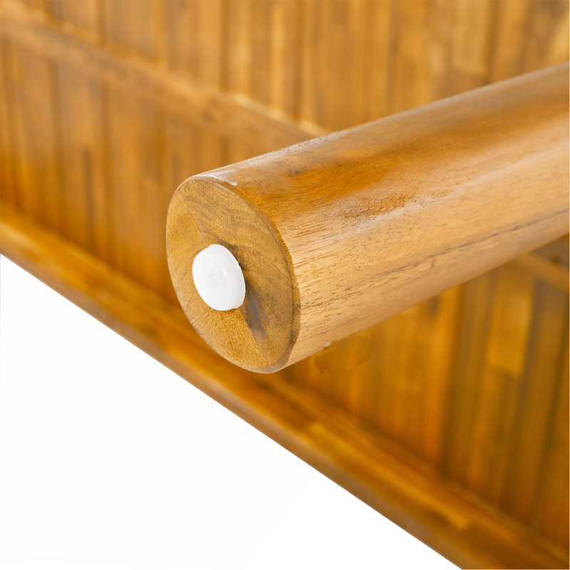 Table de salle à manger d'extérieur en bois d'acacia de 67 po Visola