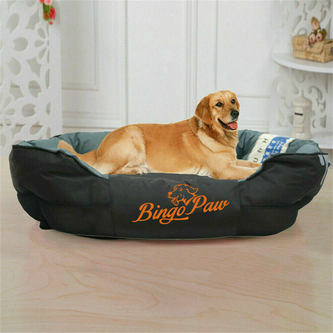 Dog Crate Mat Soft Dog Bed Mat with Cute Prints Anti-Slip Bottom Dog Crate  Pad