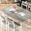 Ensemble de table de salle à manger pour 4 personnes, ensemble de table de cuisine en grain de bois 5 pièces, table de cuisine en bois de 47 po avec 4 chaises de dîner classiques pour le salon, la salle à manger, l’appartement-222032251