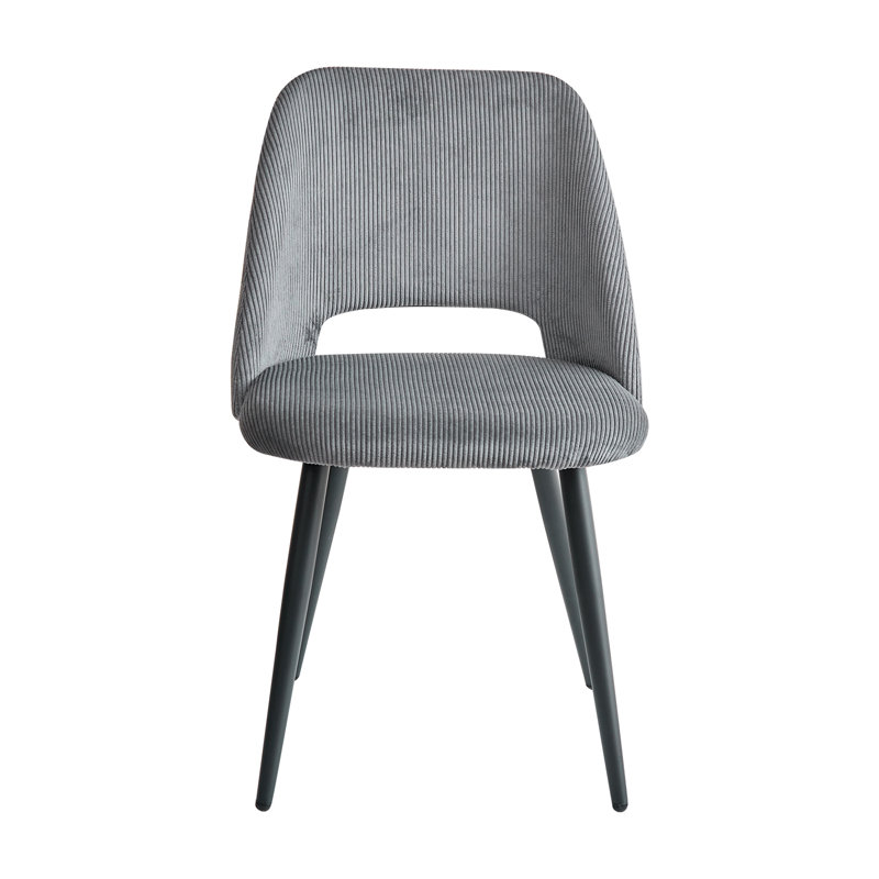 43.5cm H Upholstered Metal Parsons Chair, Grey