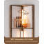 163Cm Led Corner Floor Lamps With Shelves, 4 Layers Wood Dimmable Standing Lamp