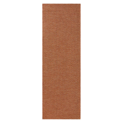 Tapis rouille texturé uni Tax