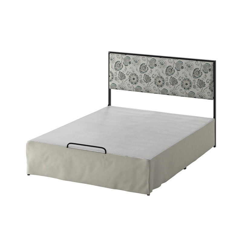 Neilius Upholstered Platform Bed with Washable Slipcover, Queen, Pattern Medallion