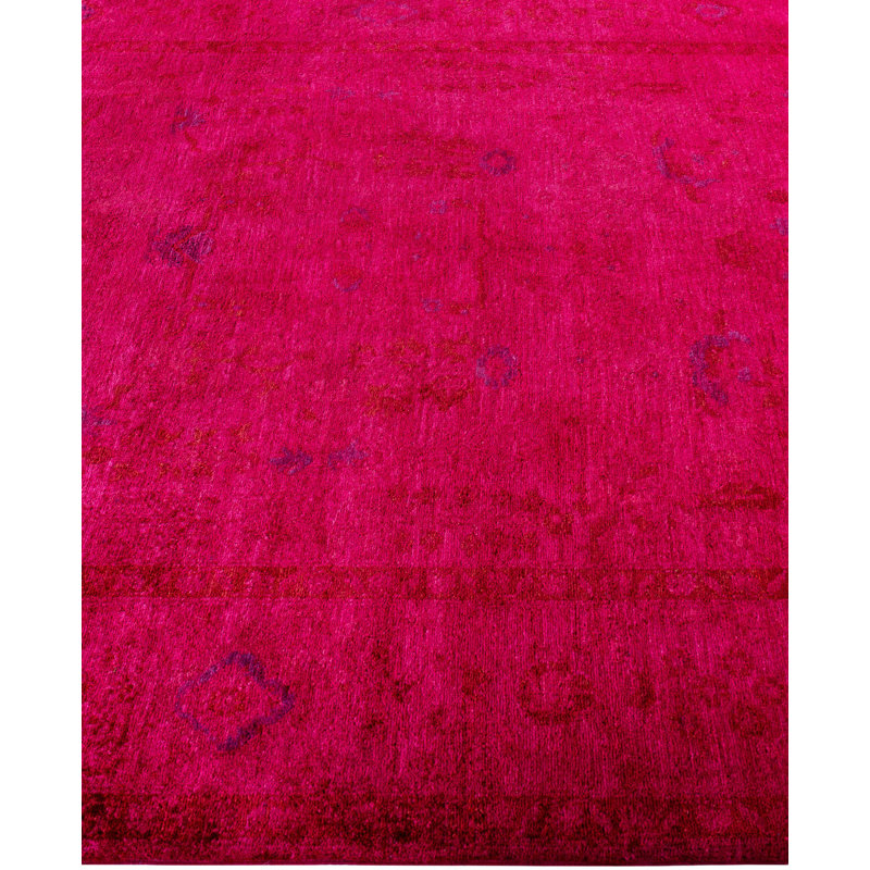 Overdyed One-of-a-Kind 6' 1" X 9' 3" Hand Knotted Area Rug