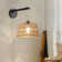 Bahwana Rattan Plug-in Swing Arm Sconce with Bulb Included