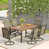 Brush Wood Brown Table/Black Chair selected