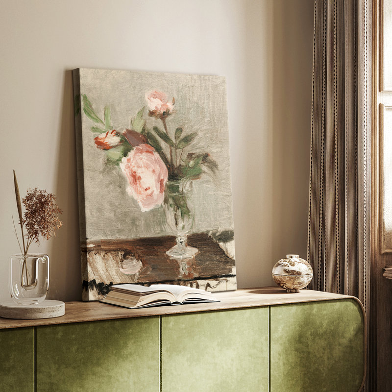 Motif floral rétro CCXLVIII - Cavas enveloppés de galerie, H 36 po x l 24 po