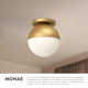 Monae Single Light Glass Flush Mount
