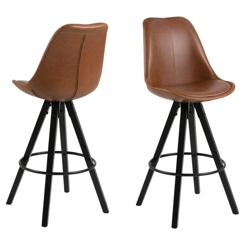 Begaye Upholstered Counter Stool with Solid Wood Frame
