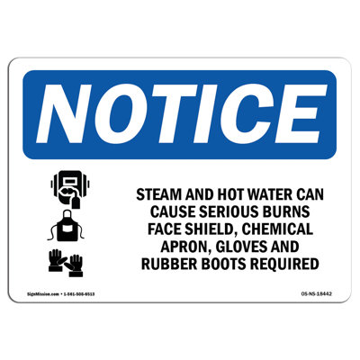 Steam and Hot Water Can Cause Sign