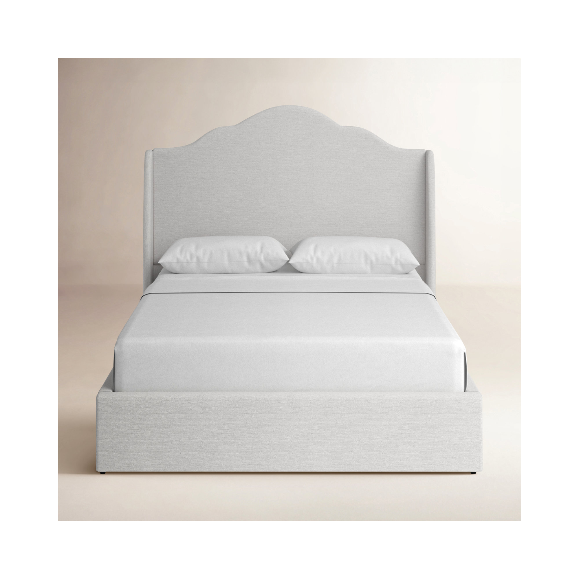 Evonna Upholstered Wingback Bed