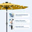Parasol solaire de 10 pi avec 32 lumières DEL et abat-jour de marché à protection UV-59907775