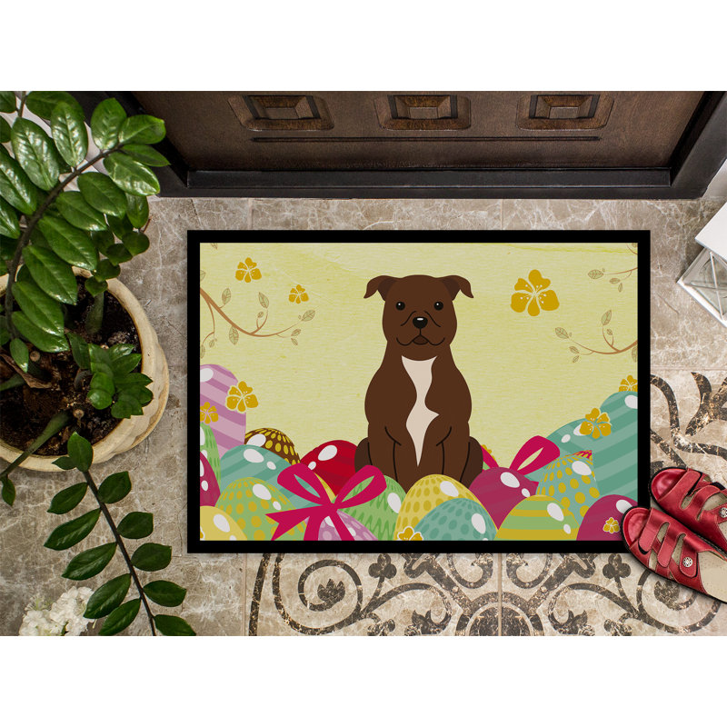 Tapis de porte extérieur antidérapant SantaMarina, L 36 po x l 24 po, Jaune