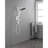 Showerspas Shower System, With 10" Rain Showerhead, 4Function Hand Shower, Adjustable Slide Bar And Soap Dish-124944754