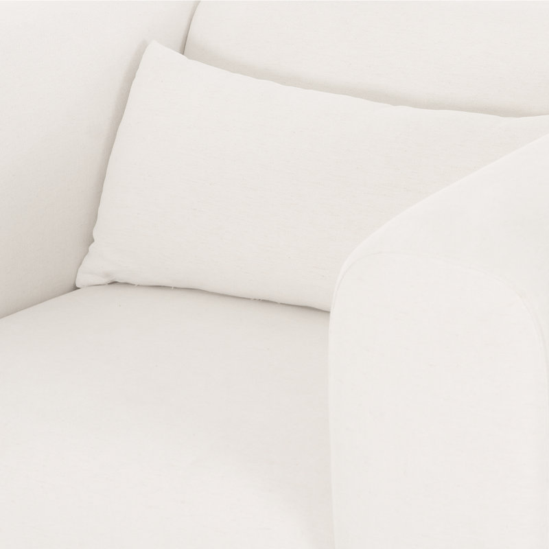 Fauteuil Tarra en chenille crème