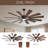 62 Inch Massive Windmill Ceiling Fan with Light, 12-Blade Industrial Fan, High CFM Powerful Airflow, Quiet DC Motor, Remote Control, 6-Speed Reversible, Dimmable 3CCT LED with Memory Function-839204998-870182224-870182226