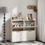 Armoire à chaussures 4 tiroirs, armoire de rangement mince, chêne blanc