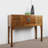 39.37" Brown Rectangular Solid Wood Console Table
