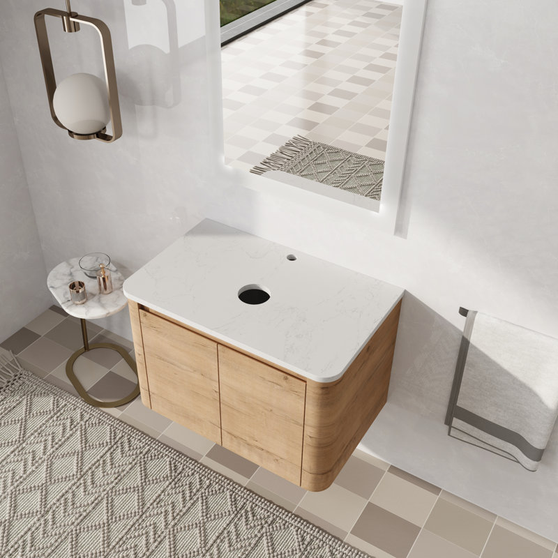 Base de meuble-lavabo simple 30 po, Naturel