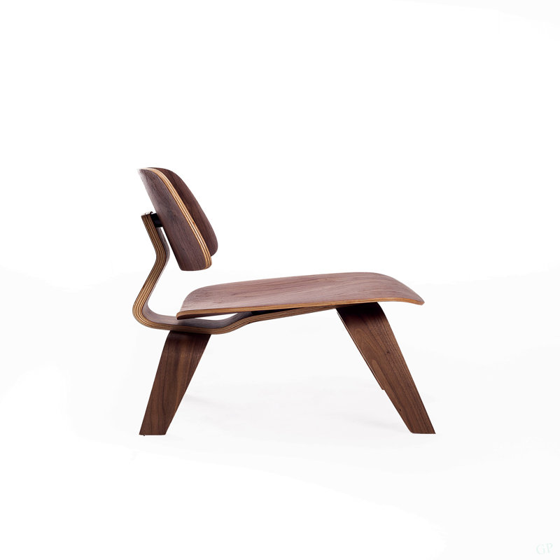 Méridienne moulée en contreplaqué (Lcw), Walnut