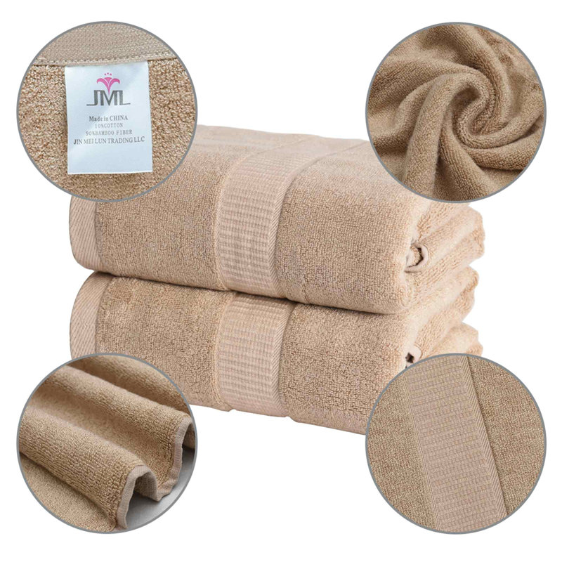 Gerwalta Cotton Blend Midweight Bath Towel, Brown
