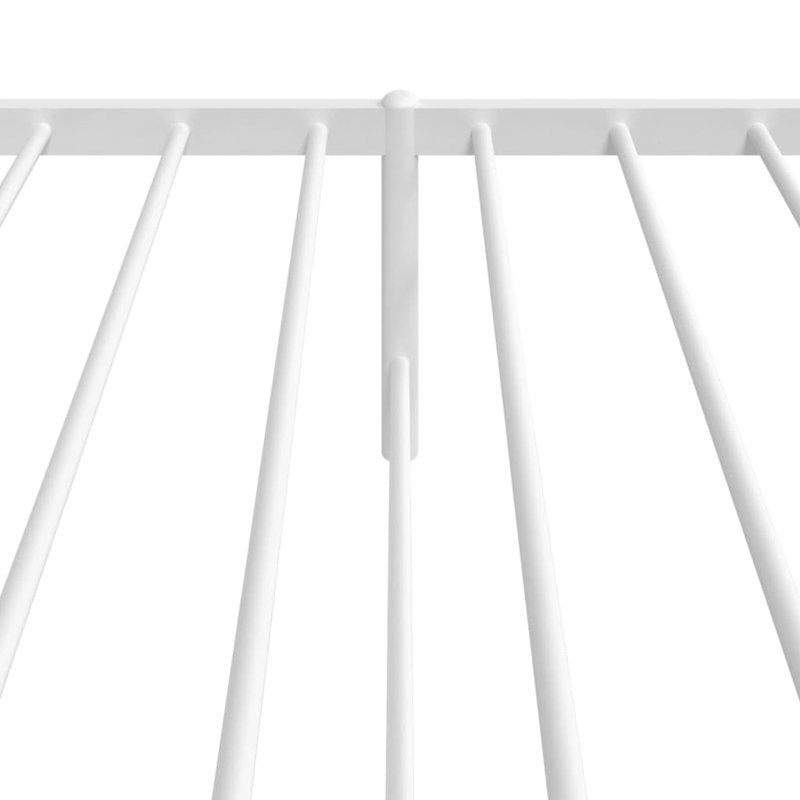 Structure de lit en métal, robuste, sans matelas, Simple, Blanc