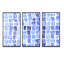 Motif de tissage bleu - impression sur toile flottante 3 pièces-1152541880-1152541883