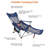 Reclining Folding Camping Chair with Adjustable Backrest, Footrest & Headrest, Heavy-Duty Steel Frame, Breathable Mesh, Cup Holder & Carry Bag, Supports up to 330 lbs