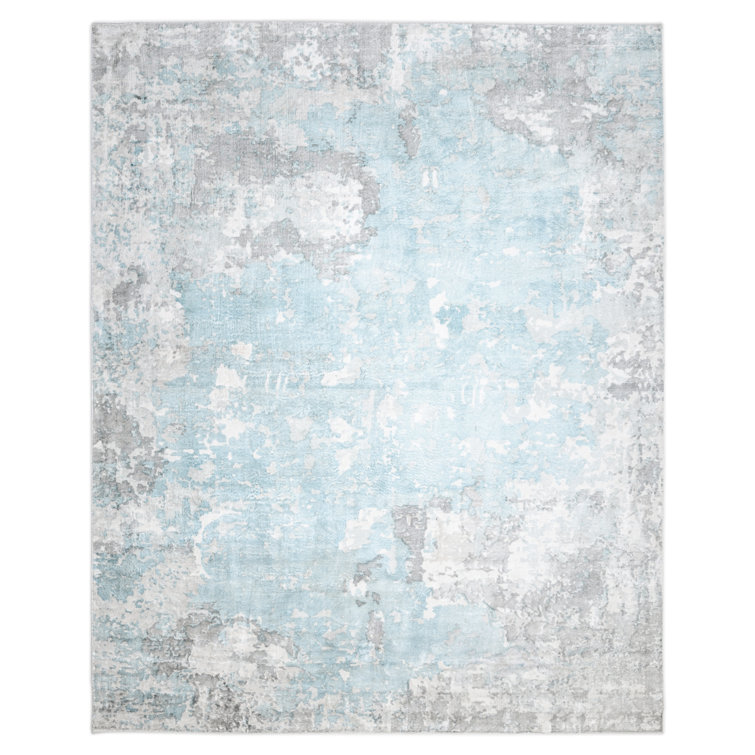 Denali Abstract Area Rug in Cream