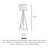 Chinese Vintage-Style PVC Fabric & Rubber Wood Floor Lamp