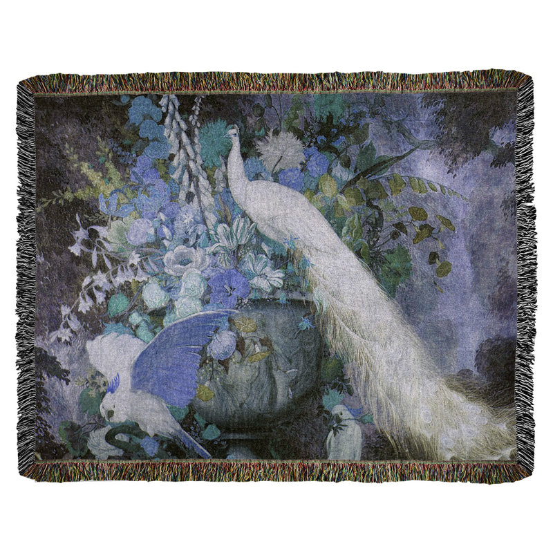 Jeté en coton botke jessie accoudoirs, Bleu