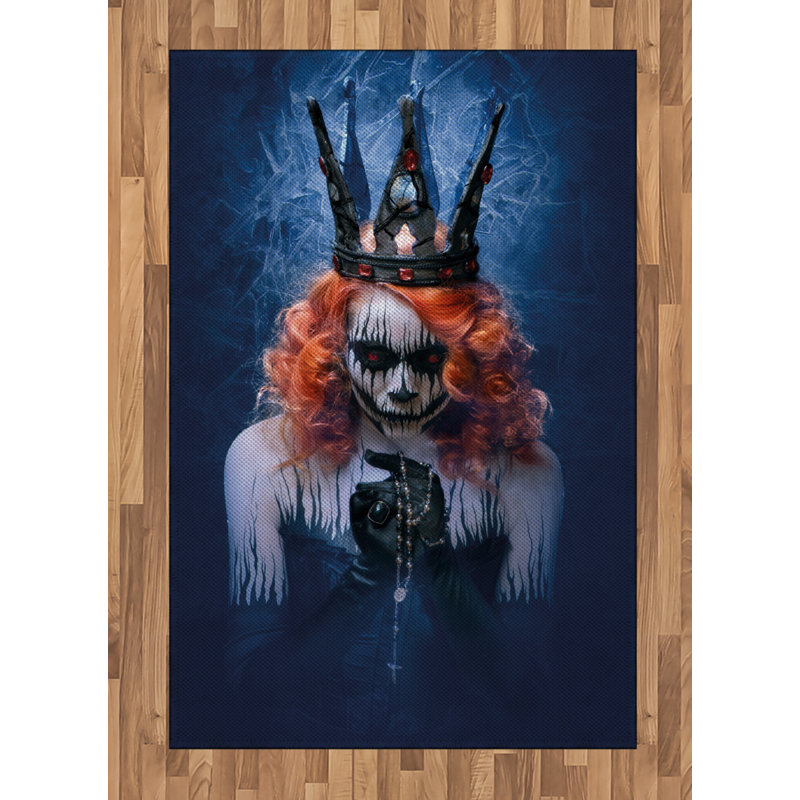 Tapis d'Halloween à haute densité en fibre de polyester à longs fils décoratifs, Rectangle— 4 pi x 5 pi 8 po