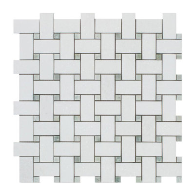 Marble Basketweave Mosaic Wall & Floor Tile
