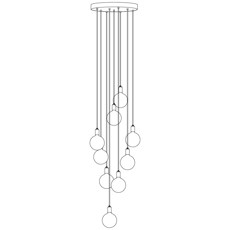 Sphere IV 9 - Light Pendant, Graphite