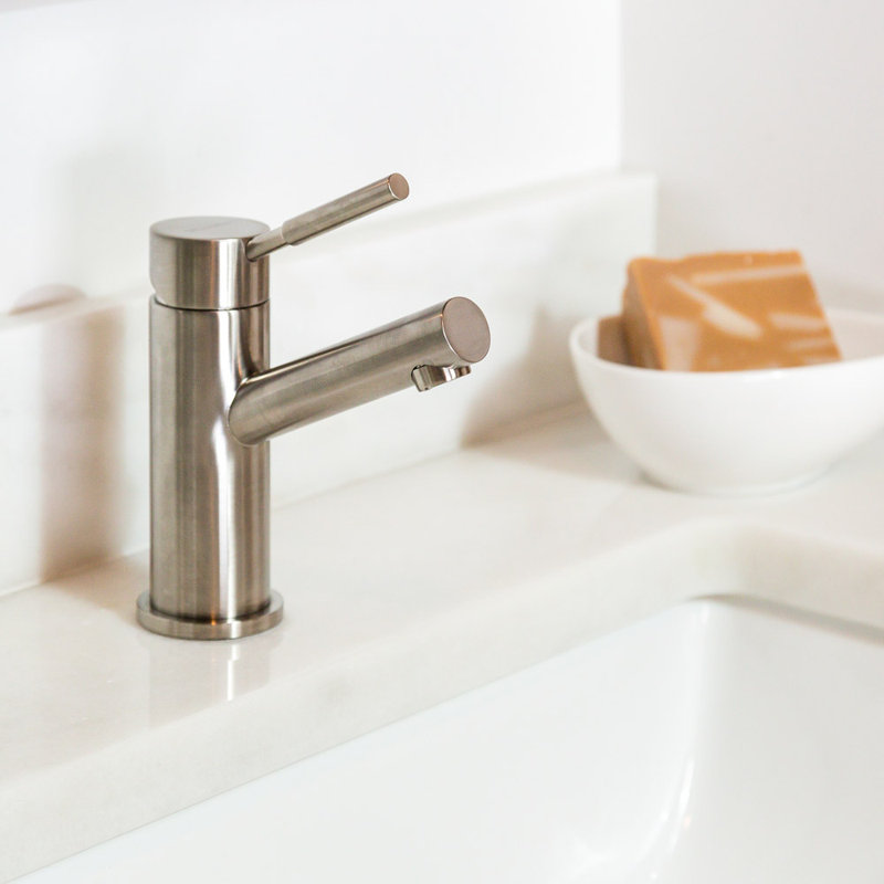 Neo Single Hole Bathroom Faucet with Drain Assembly, Brushed Nickel