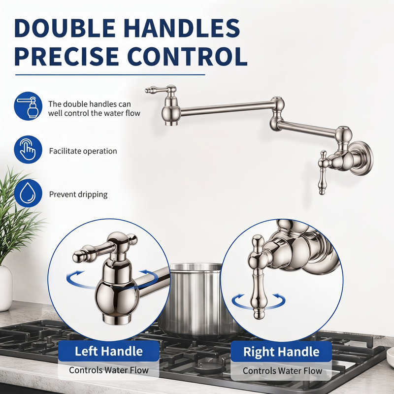 NOVEL Kitchen Faucet, Brushed Nickel, 1.8