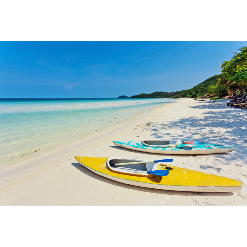 Tropical Beach - Wrapped Canvas Print, 30cm H x 46cm W x 3.8cm D