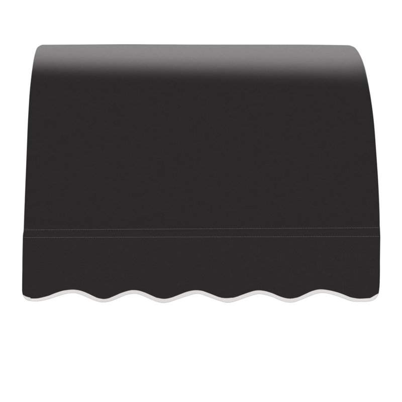 Awntech Savannah Acrylic Fabric Fixed Awning, Black, 31" H x 40.5" W x 24" D