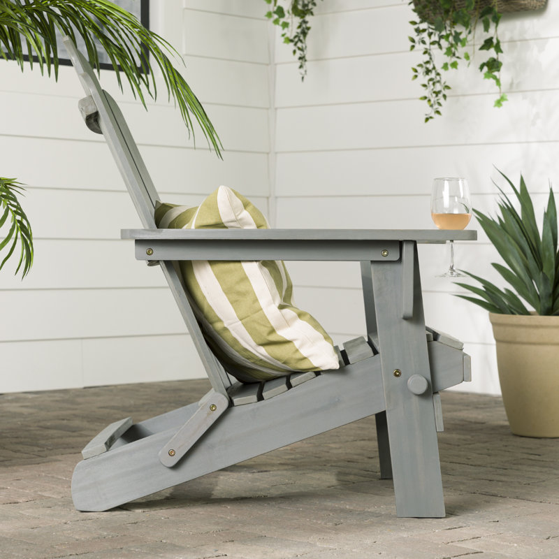 Blackwell Acacia Foldable Outdoor Adirondack Chair, Gray Wash