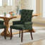 Chaise de salle à manger rembourrée en tissu de chenille-1119149658