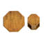 Table basse octogonale en bois d'hévéa naturel 31,5 po (2) - Élégante pour le salon et la chambre à coucher-124546828