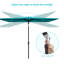 Parasol d'extérieur rectangulaire en aluminium 10 x 7 pi Mirela pour terrasse, bord de piscine et patio-966478462