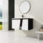 Meuble-lavabo mural flottant 36 po avec lavabo en céramique et porte d'armoire à fermeture en douceur 36 po-942223828